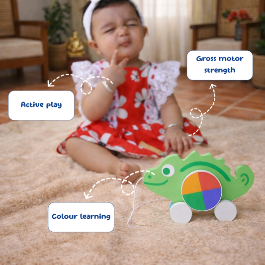 Colorful baby toy for walking and movement skills