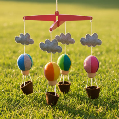 Balloon sky mobile for babies nursery hanging toy