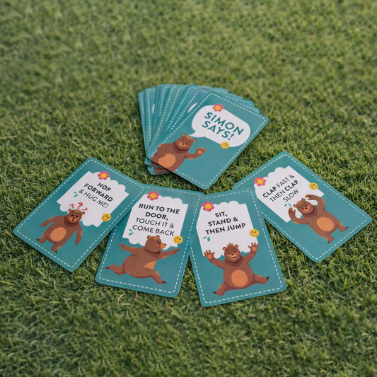 Bear Simon Says game for kids with activity cards | JoyCrate