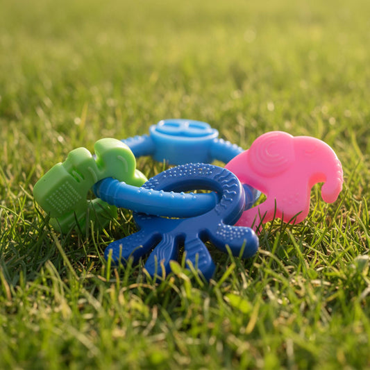 Bite Buddy silicone teether for babies 3 to 6 months