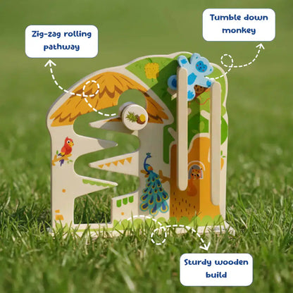 Cause and effect toy for kids rolling play activity