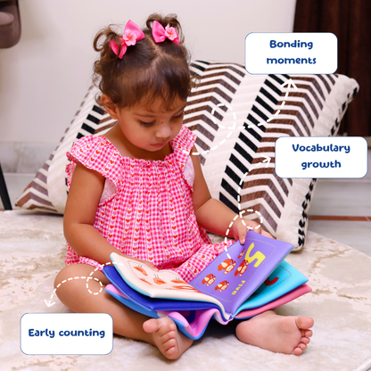Early counting cloth book for babies learning numbers