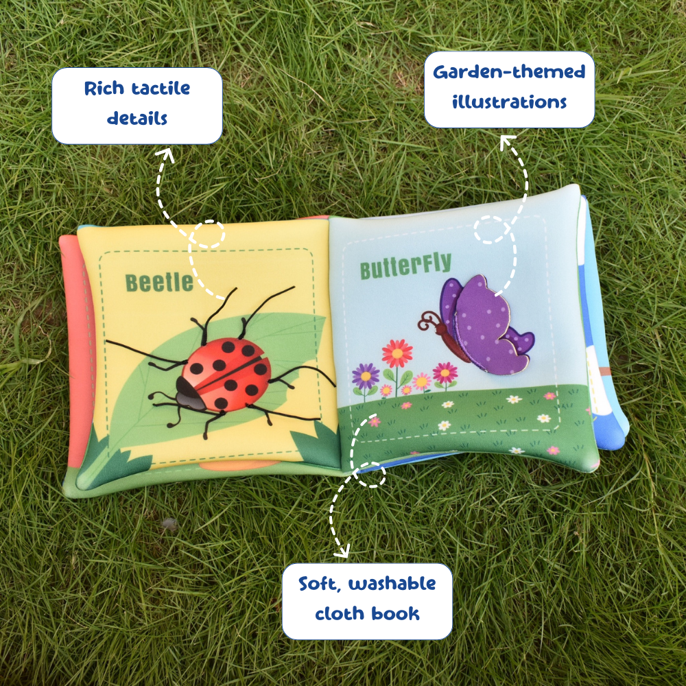 Early learning sensory book for babies with textures