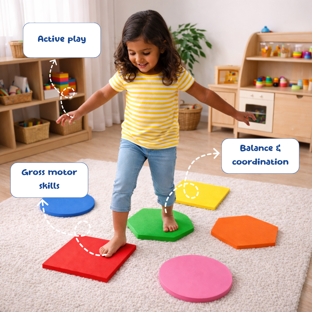 Gross motor skills toy for kids hop and move activity