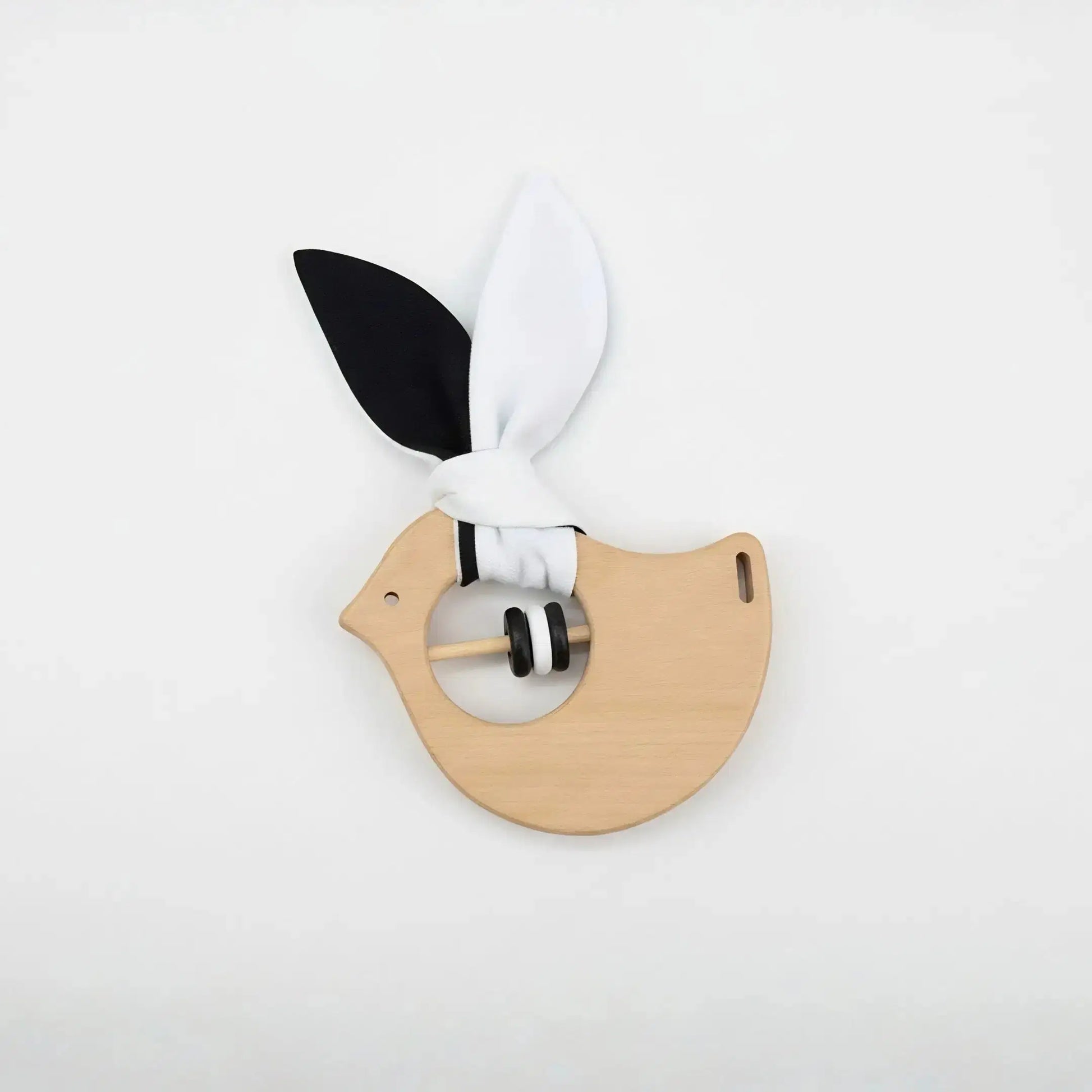 High contrast baby rattle for visual stimulation
