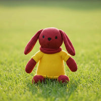 Hugsy soft toy hand knit plush toy for babies
