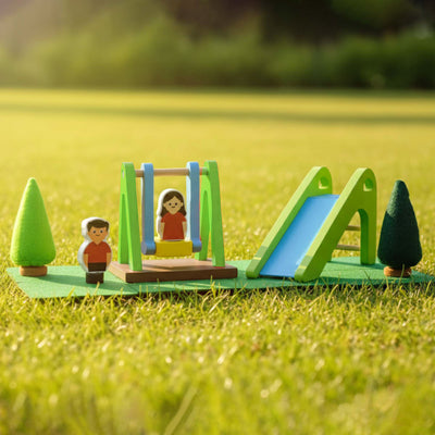 Joy Park wooden playground set for toddlers