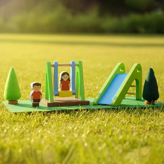 Joy Park wooden playground set for toddlers