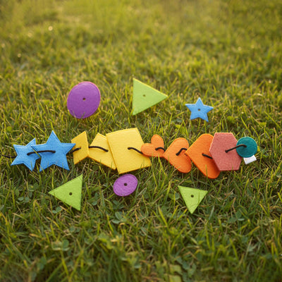 Lace a shape toy for toddlers threading activity