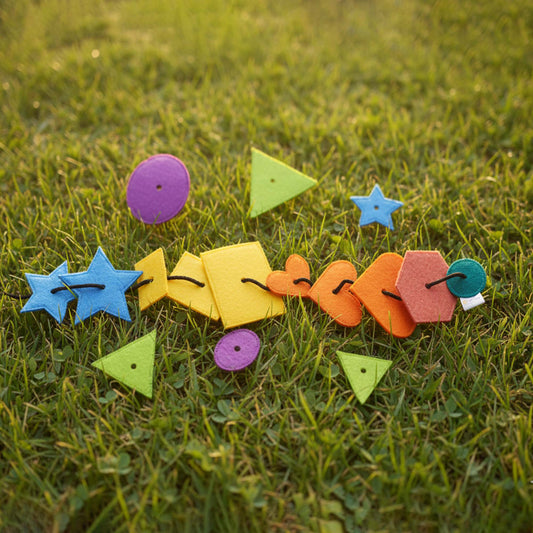 Lace a shape toy for toddlers threading activity