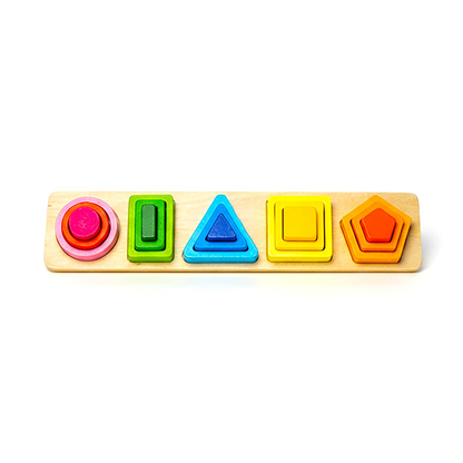 Montessori wooden geometry puzzle for toddlers learning