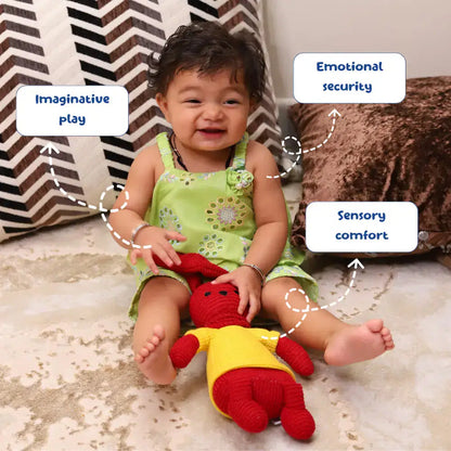 Montessori inspired soft toy for emotional development