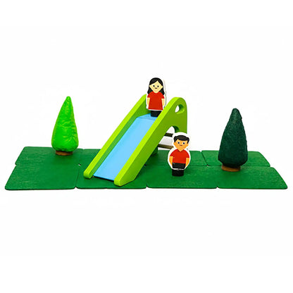 Montessori wooden toy for imagination and social skills