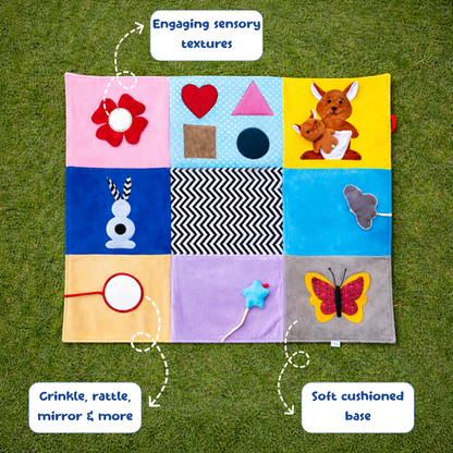 Newborn activity mat for visual and motor skills