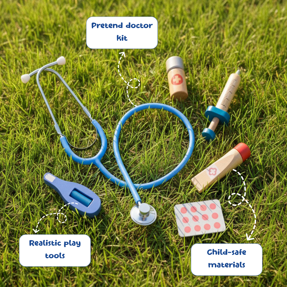 Pretend play doctor set for kids empathy and confidence