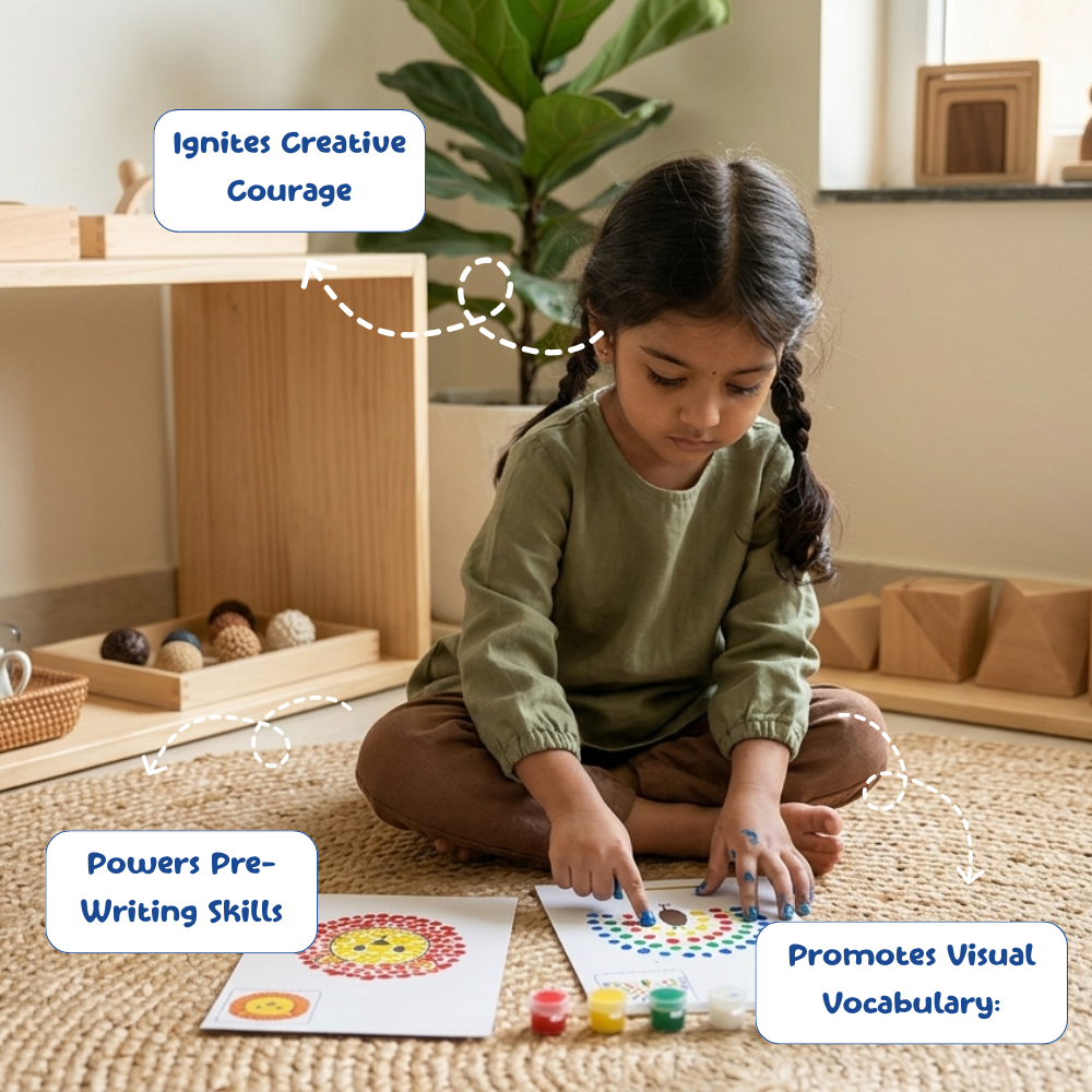 Sensory painting activity for toddlers color exploration