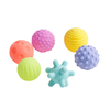 Textured silicone ball for baby sensory development