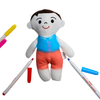 Soft doll coloring toy with markers for kids