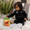 Soft baby cube toy for 6 month sensory play