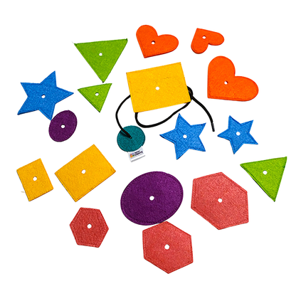 Threading toy for toddlers color and shape recognition