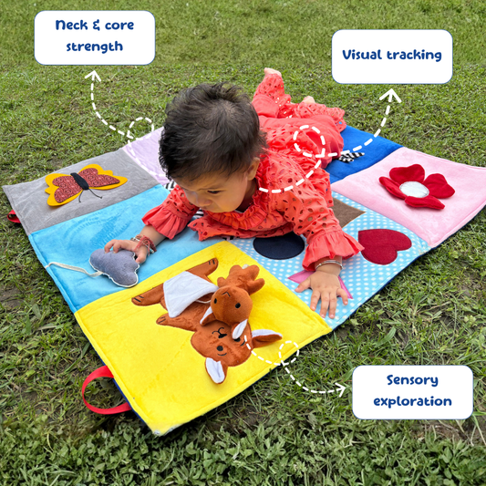 Baby floor mat for early development and play