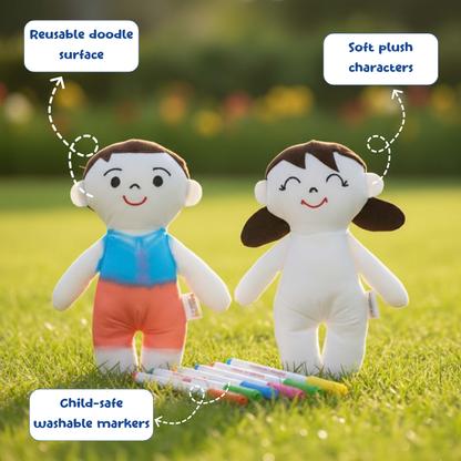 Washable drawing dolls for kids creative coloring play
