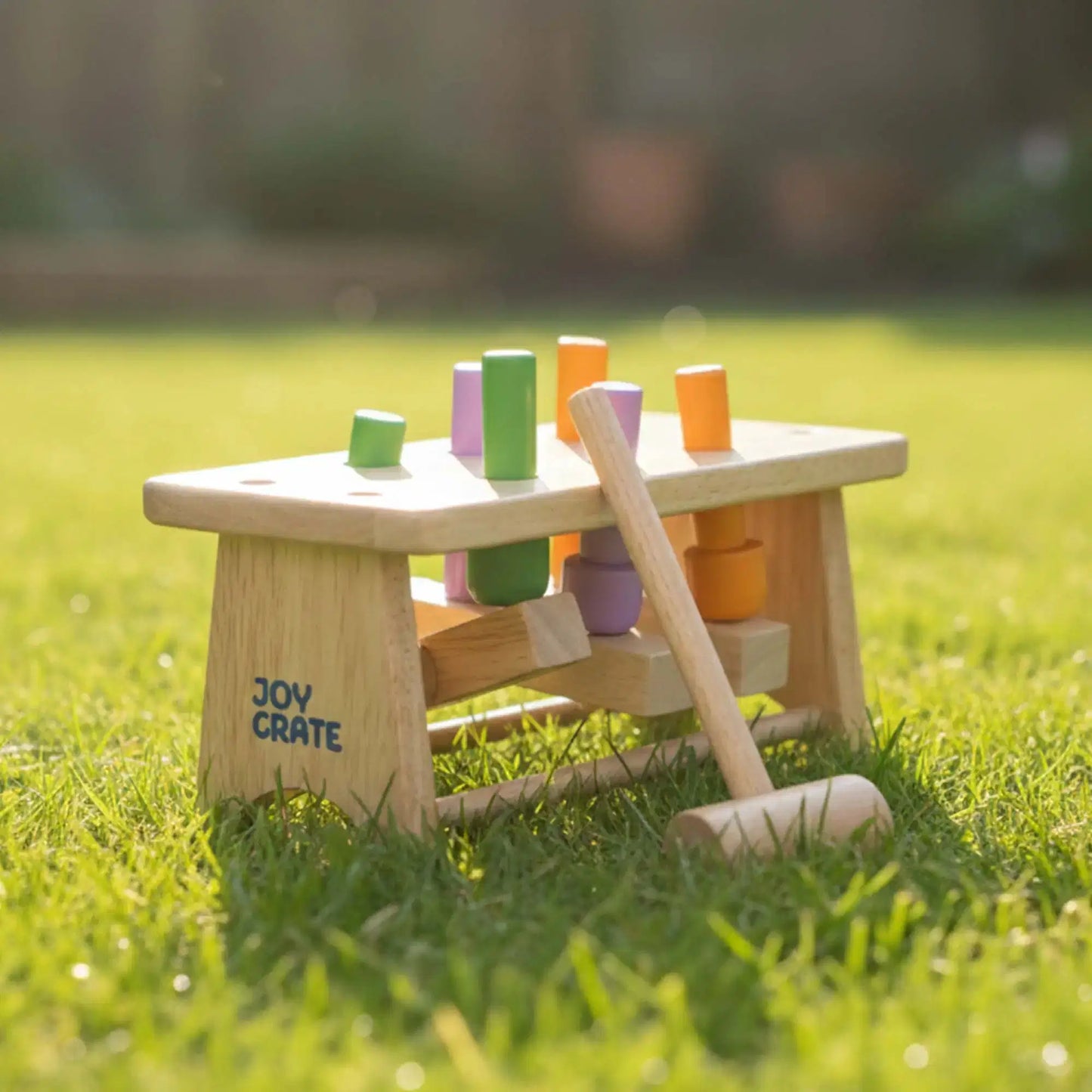 Whack n wiggle bench toy for toddlers hammer play