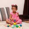 Wooden stacking toy for kids spatial skill development