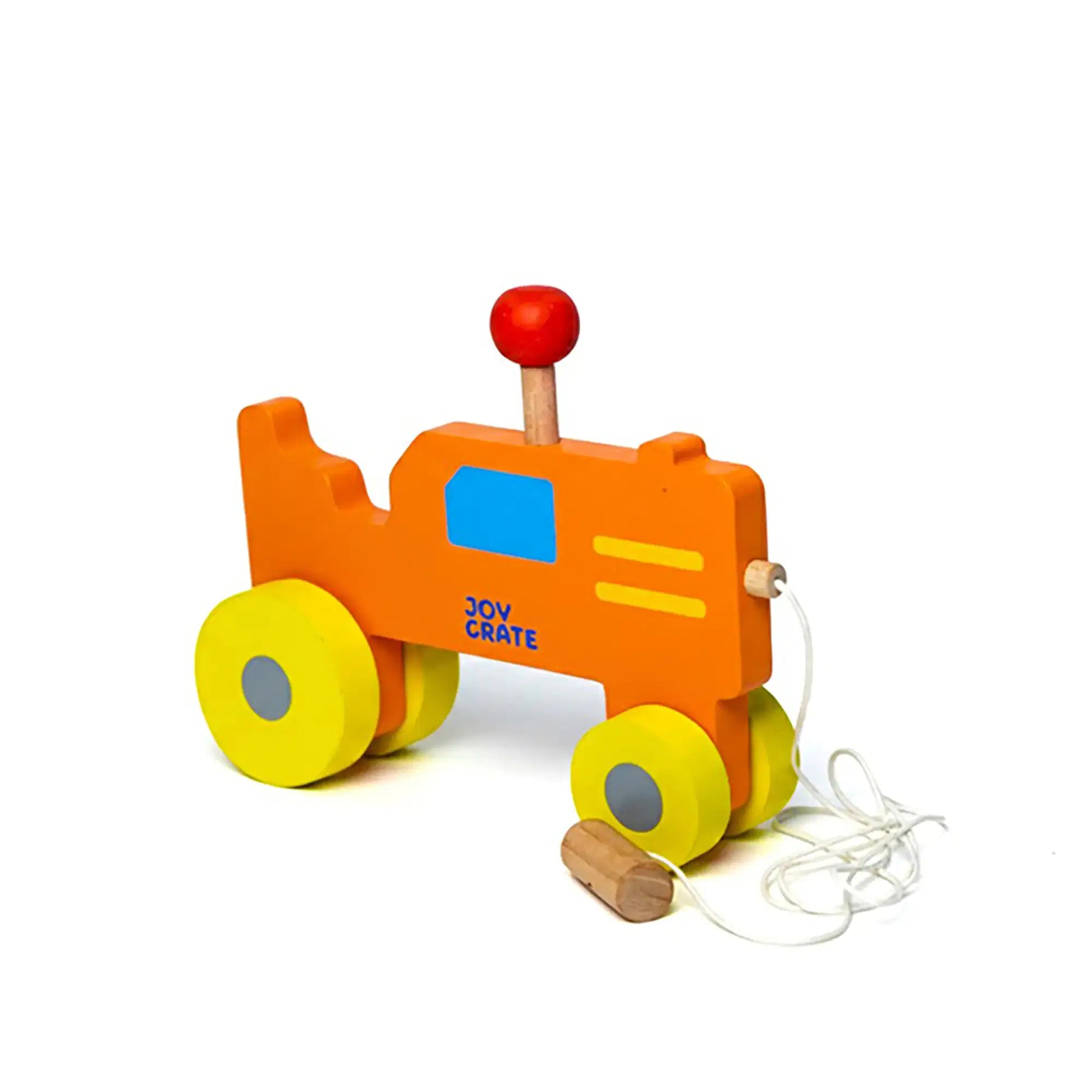 Wooden tractor toy for toddlers learning play