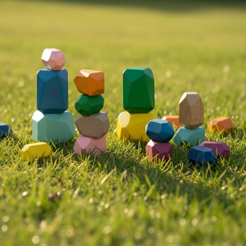 Zen stacking stones wooden balancing toy for kids